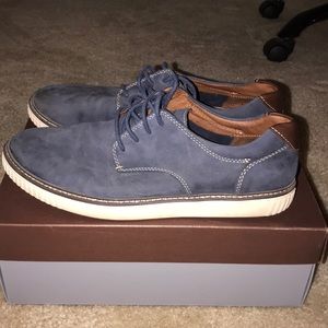 Johnston&Murphy Blue Walden Plain Toe Shoe (10.5)